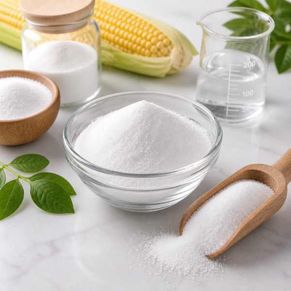 Minimalist still life with white powder
