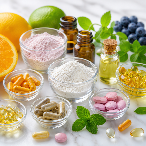 Natural supplements and fresh ingredients